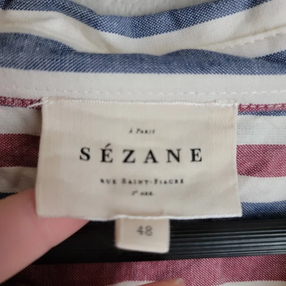 Sezane Max Shirt in Stripes size 48 - Picture 6 of 10